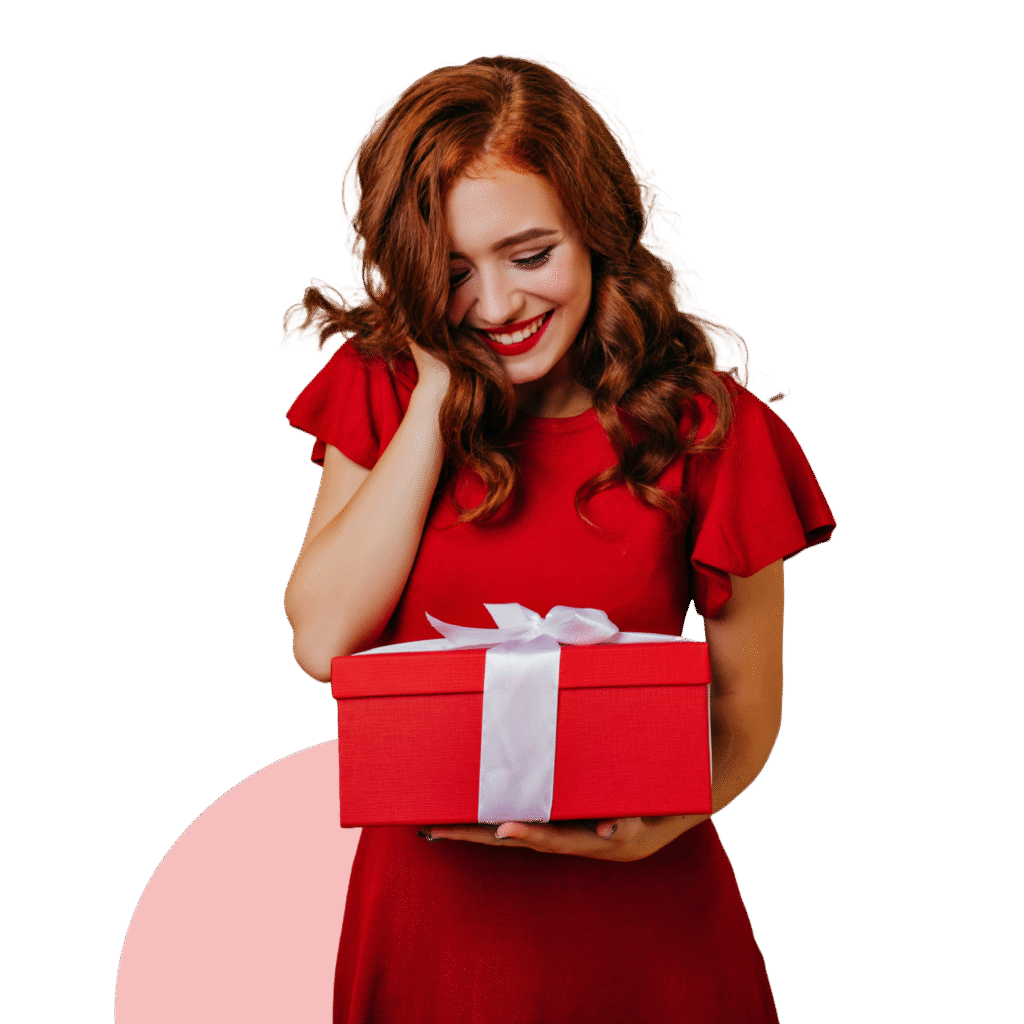 woman with gift box 3